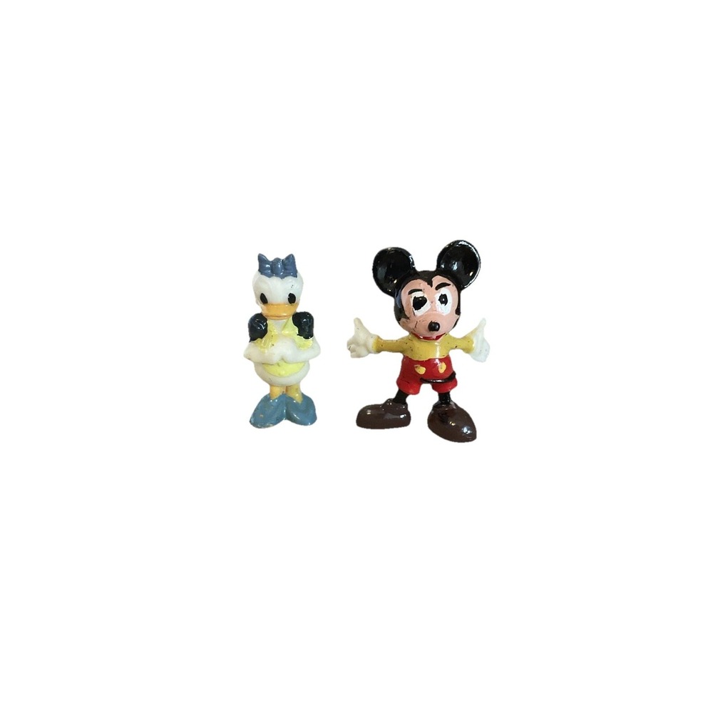 Mickey Mouse & Daisy Duck Louis Marx Mini Toy Figures Vtg 1960's